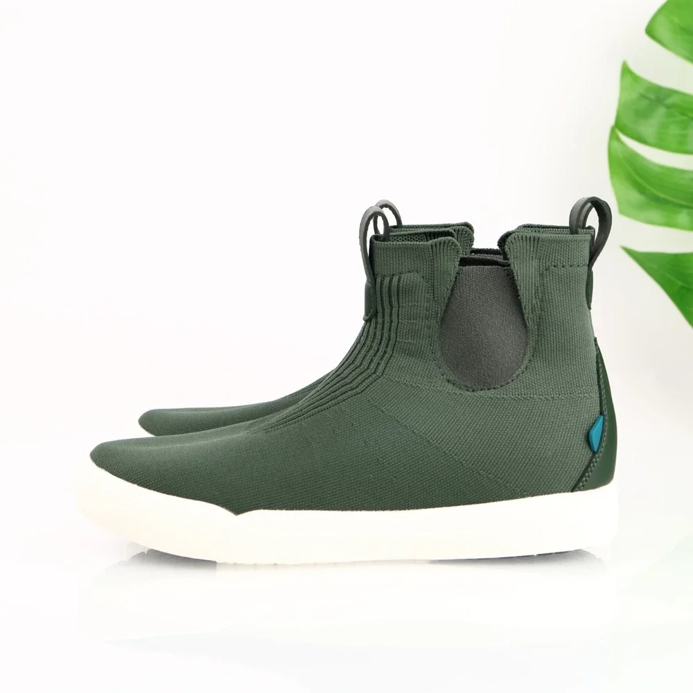 Vessi Womens Weekend Chelsea Sneaker Boots Size 8 Waterproof Green Shoe Booties
